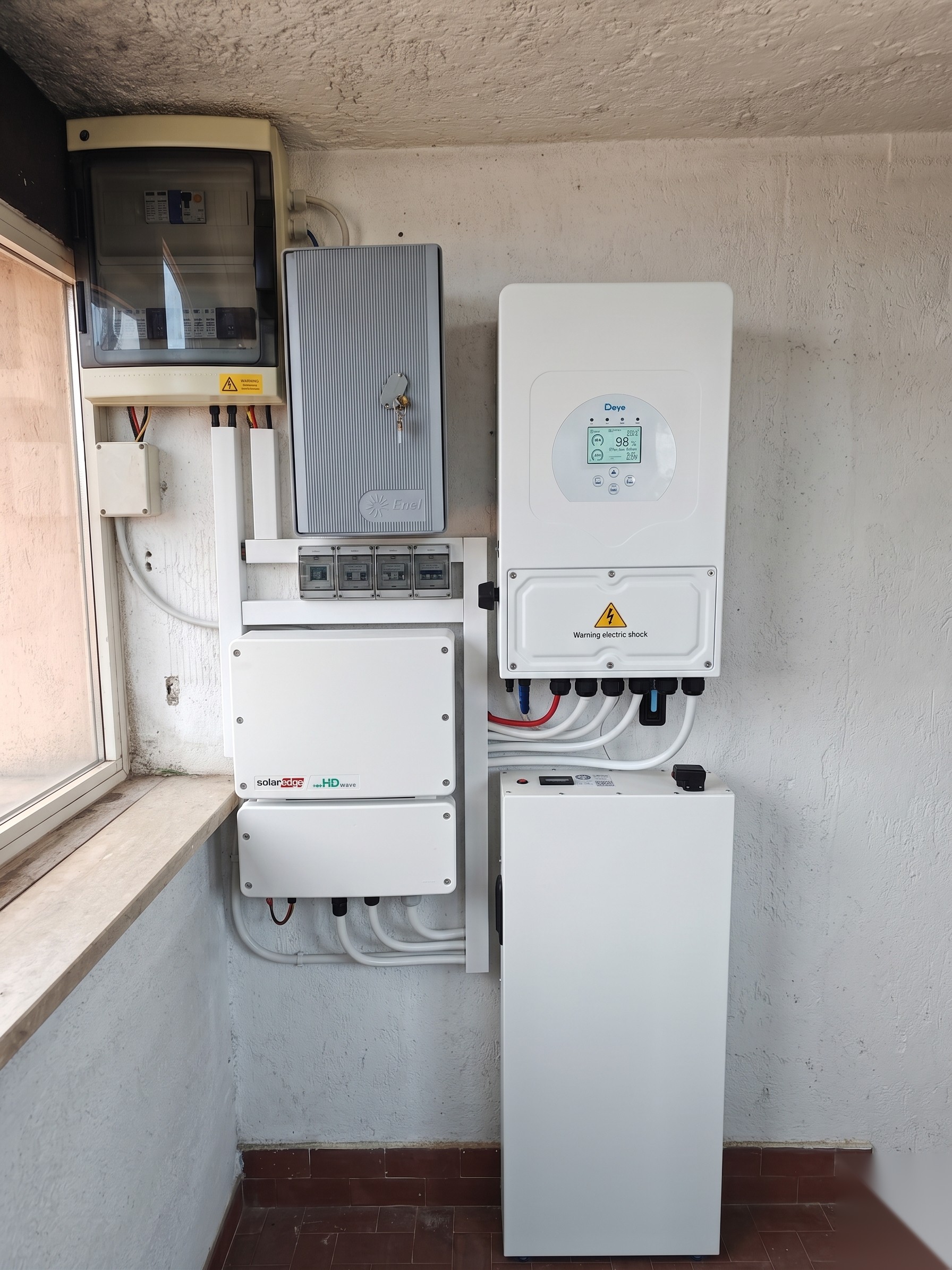 Retrofit IBWT installato affianco a inverter SolarEdge HD-Wave