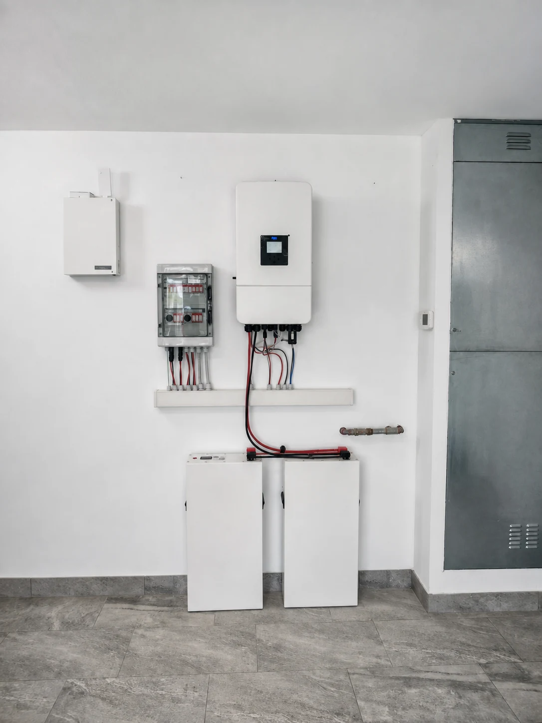Installazione Deye con doppia batteria IBWT in vano tecnico