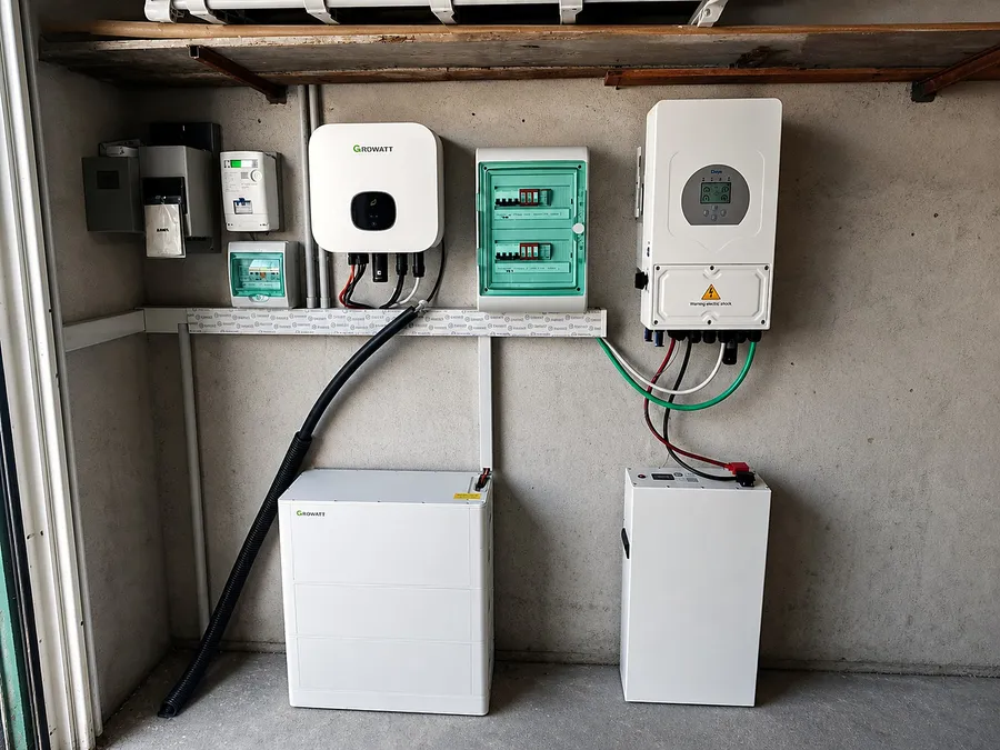Inverter e batteria Growatt esistenti + gateway 6 kW + 1 modulo, locale tecnico